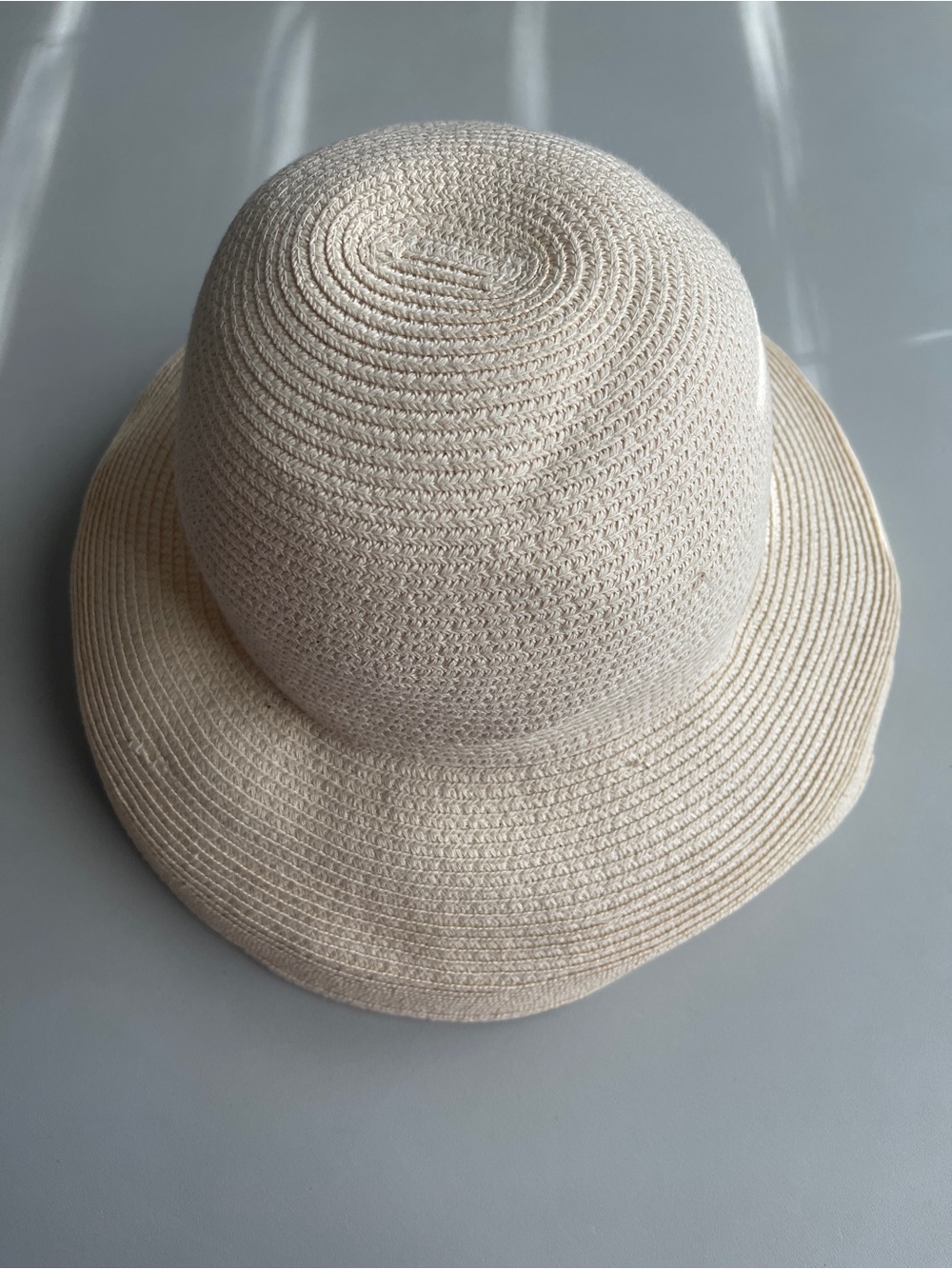 betmar Cream Woven Straw Sun Hat